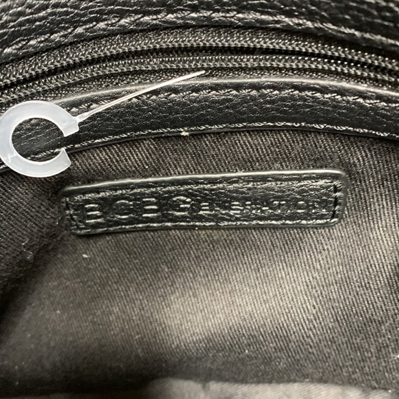 BCBGeneration | Black Leather Bag Chain Link Detailing Braided Leather Sides NEW - Picture 8 of 13